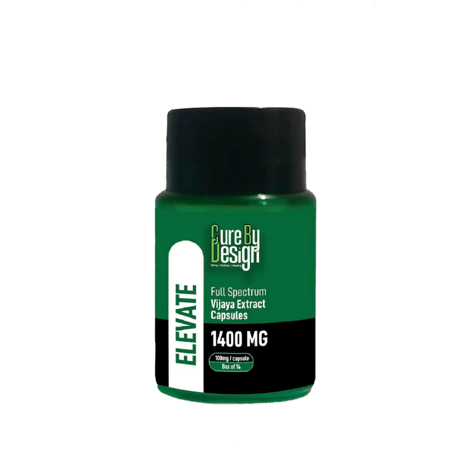 Cure By Design - Elevate | 1400 MG-100mg/Capsule - CBD Dominant (2:1 - CBD:THC)