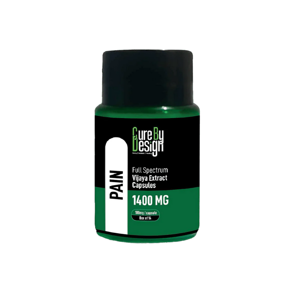 Cure By Design - Pain | 1400 MG-100mg/Capsule - THC Dominant (1:4 - CBD:THC)