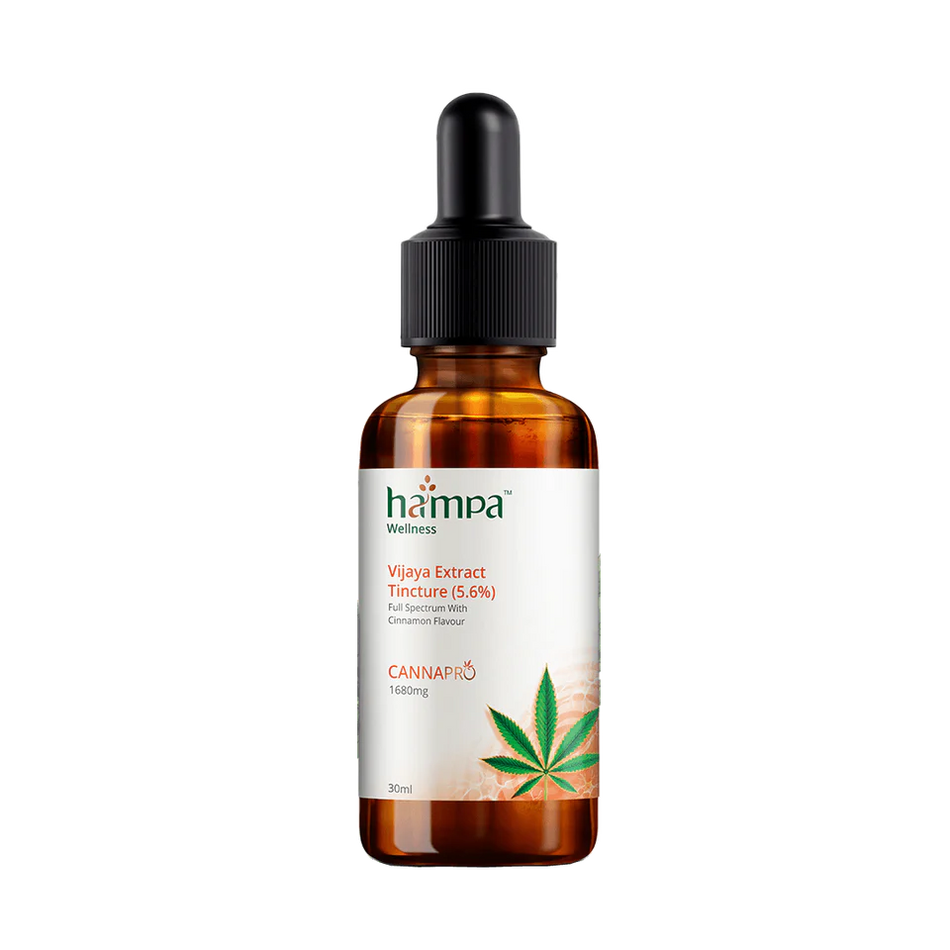 Hampa Wellness - Vijaya Extract Tincture (5.6%, Cinnamon Flavour) | Full Spectrum Oil with the Superpower of Hemp