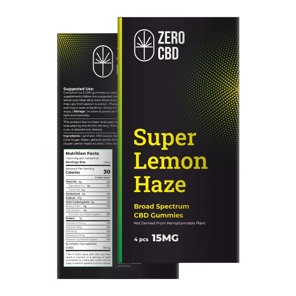 Super Lemon Haze Broad Spectrum CBD Gummies (4 Pcs)