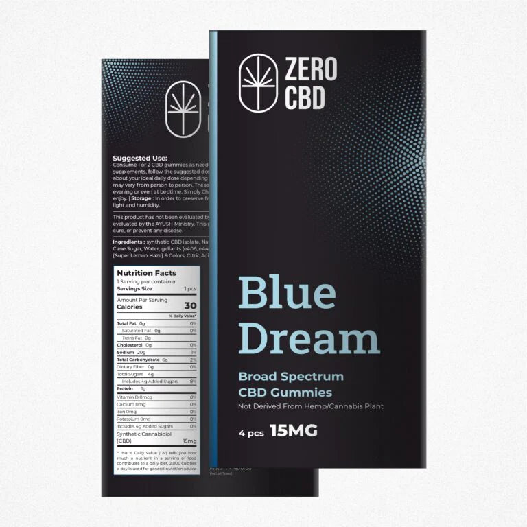 Zero CBD - Blue Dream Broad Spectrum CBD Gummies (4 Pcs)
